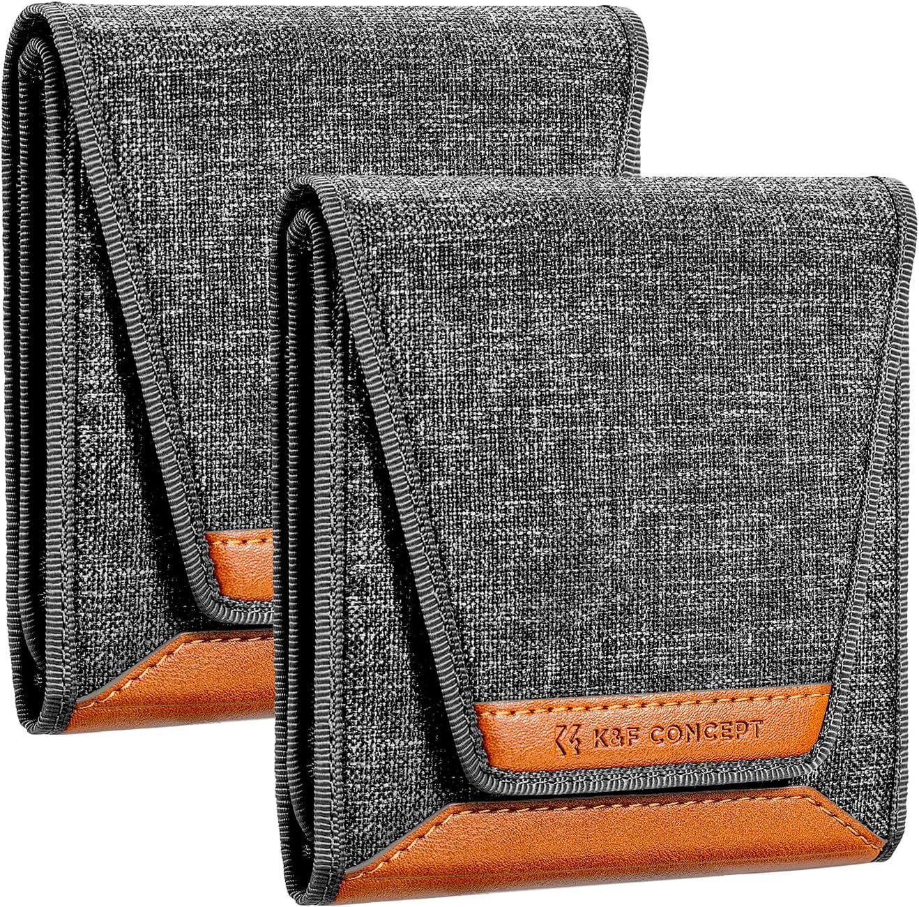 SYNERGIA SERENITE Filter Case for Lens, Holds up to 3 Filters up to 82mm, Water & Dust Resistant, Durable Protection Case, Foldable Carrying Pouch for Filters - 2PCs