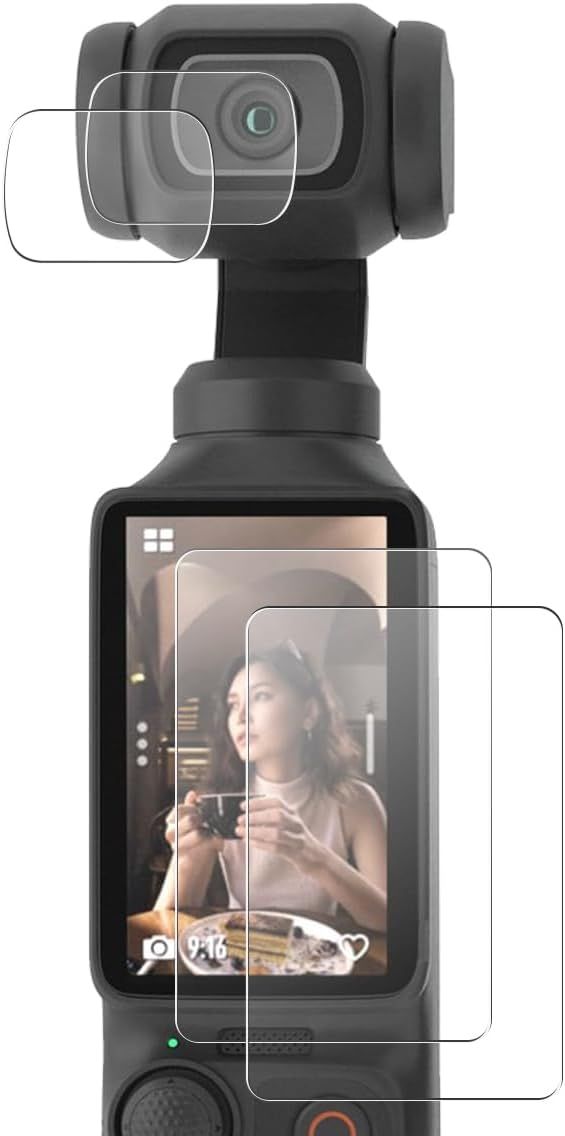 SYNERGIA SERENITE Tempered Glass for DJI Osmo Pocket 3 Screen Protection, 2-Piece Set
