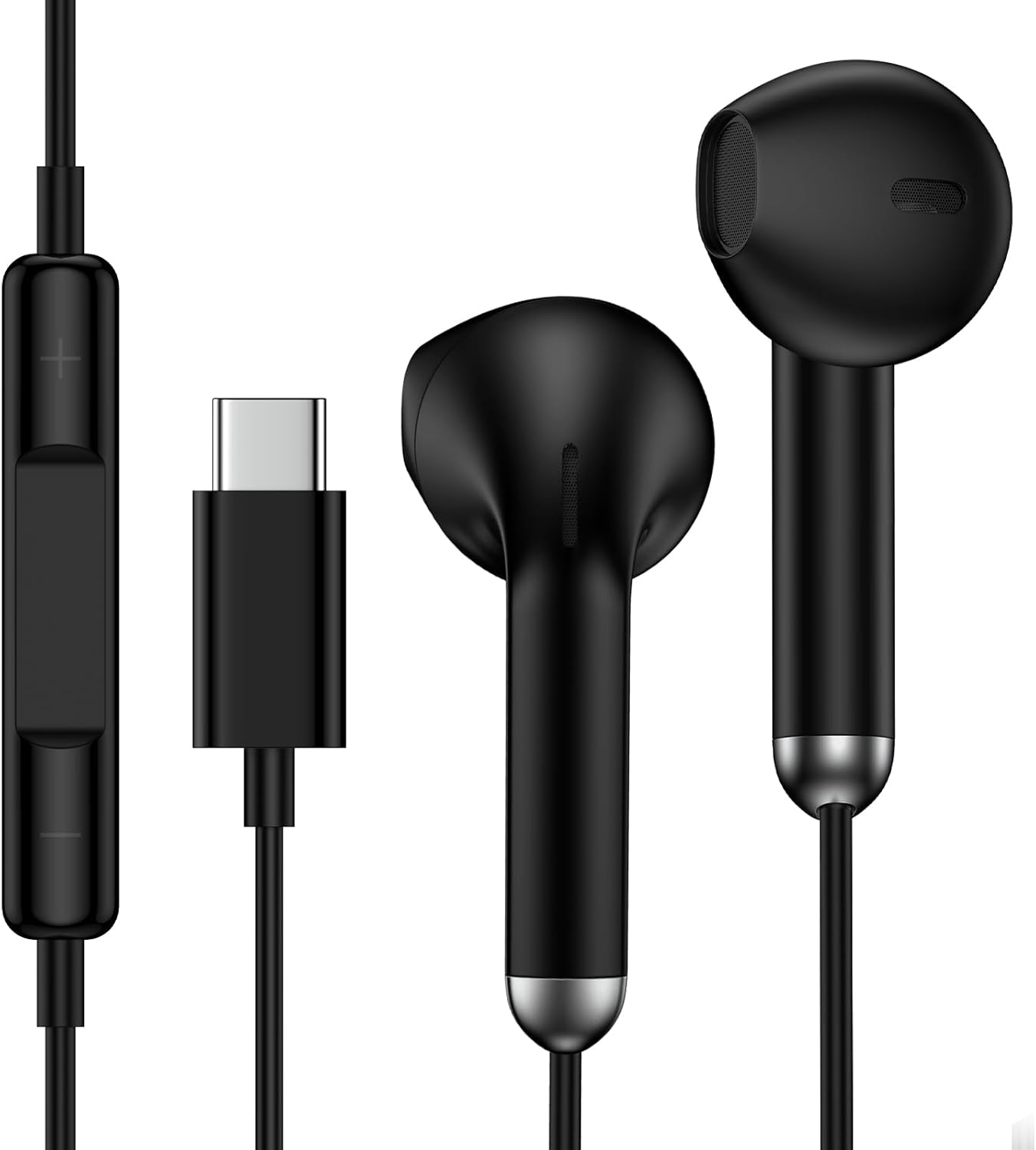 KALANKA USB C Wired Earphones for Galaxy S25 Ultra, S24 FE, iPhone 17/16, and More - High-Fidelity Sound, Built-in Microphone