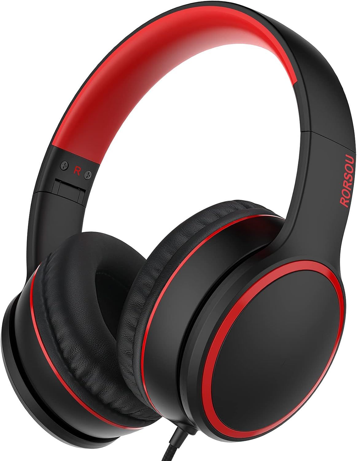 Auriculares KALANKA R10 Supraaurales con Micrófono, Bajo Estéreo Suave y Ligero con Cable Antiencretamiento de 1,5 m, Auriculares Filo Portátiles - Negro
