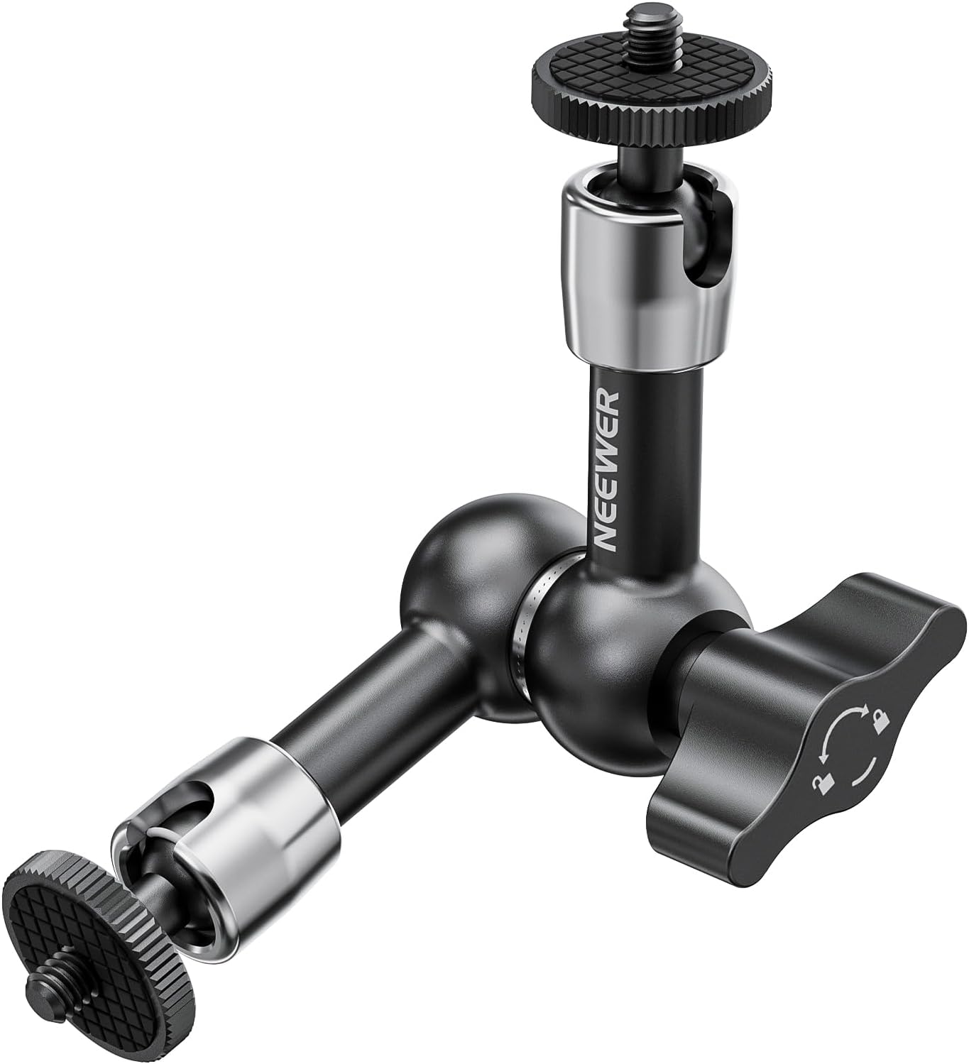 Neewer Improved Friction Magic Arm, 15cm Adjustable with 1/4-inch Threads, Compatible with Flash/LED Light/Microphone/Monitor/Cage/Super Clamp, Loads up to 2kg
