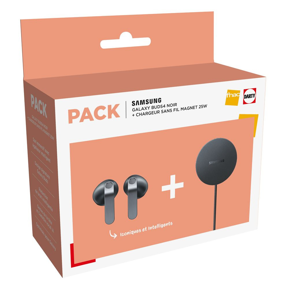 Samsung Buds4 True Wireless Earbuds with Active Noise Cancellation - Black