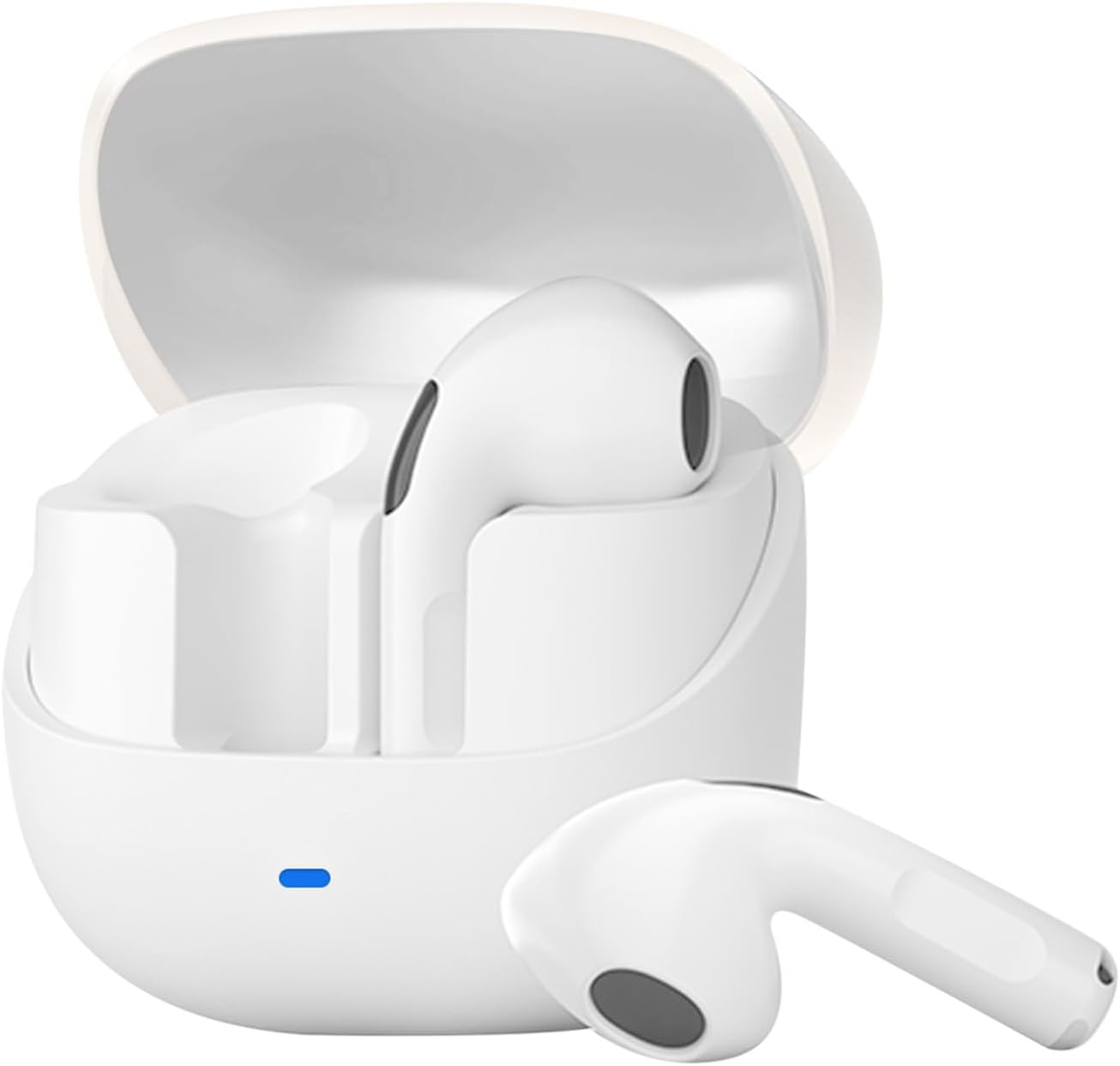 Auriculares inalámbricos KALANKA TWS Semiauriculares, Bluetooth 6.0, Control táctil, ligeros y cómodos, llamadas claras, almohadillas ergonómicas (T03)