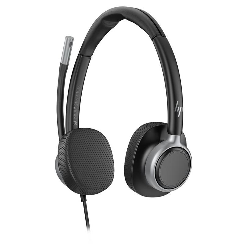 Auricular HP Poly Mission 625 - Over oreja - Con cable - USB-C, USB-A - Negro