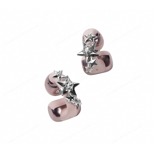 Shokz Bijou Wireless Earbuds in Silver and Pink