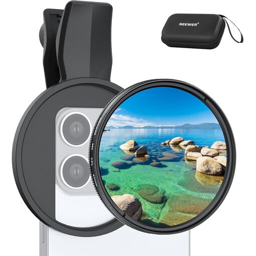 Filtre polarisant circulaire Neewer 67mm à clip pour iPhone