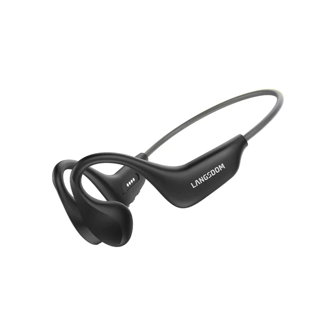 Langsdom Open-Ear Swimming Headphones with Bone Conduction Technology - Bluetooth 5.4, 16GB MP3, IPX8, Sport Design