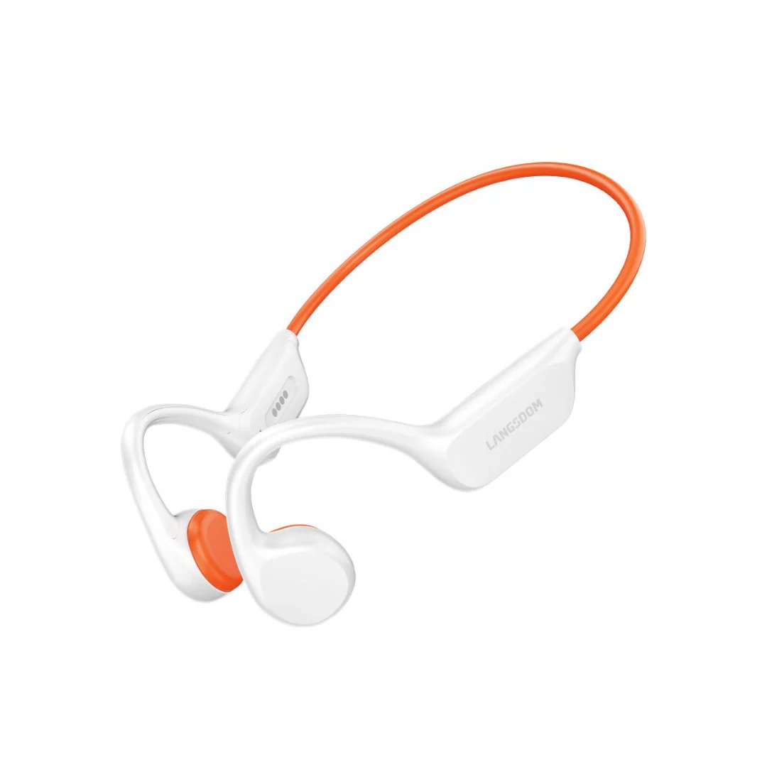 Langsdom Bluetooth Earbuds IPX8 - 10 Hours Waterproof Music Experience - White