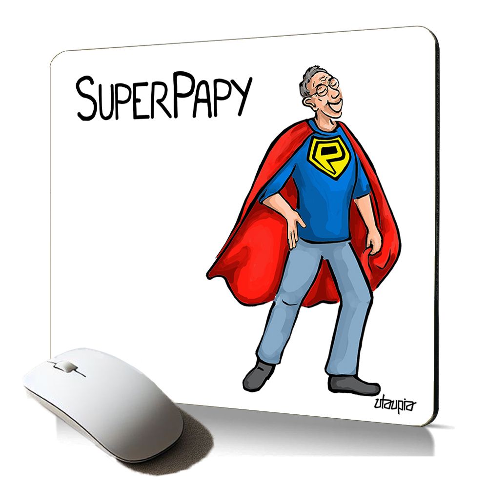 Utaupia Soft Mouse Pad - Super Grandpa Heroes Ergonomic Humor Comic Art Print