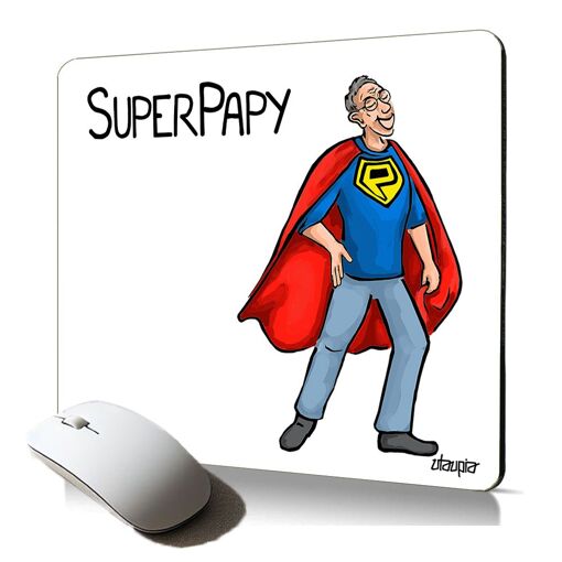 Almohadilla de ratón suave Utaupia - Super Héroes Abuelo Divertido Cómic Arte Impresión