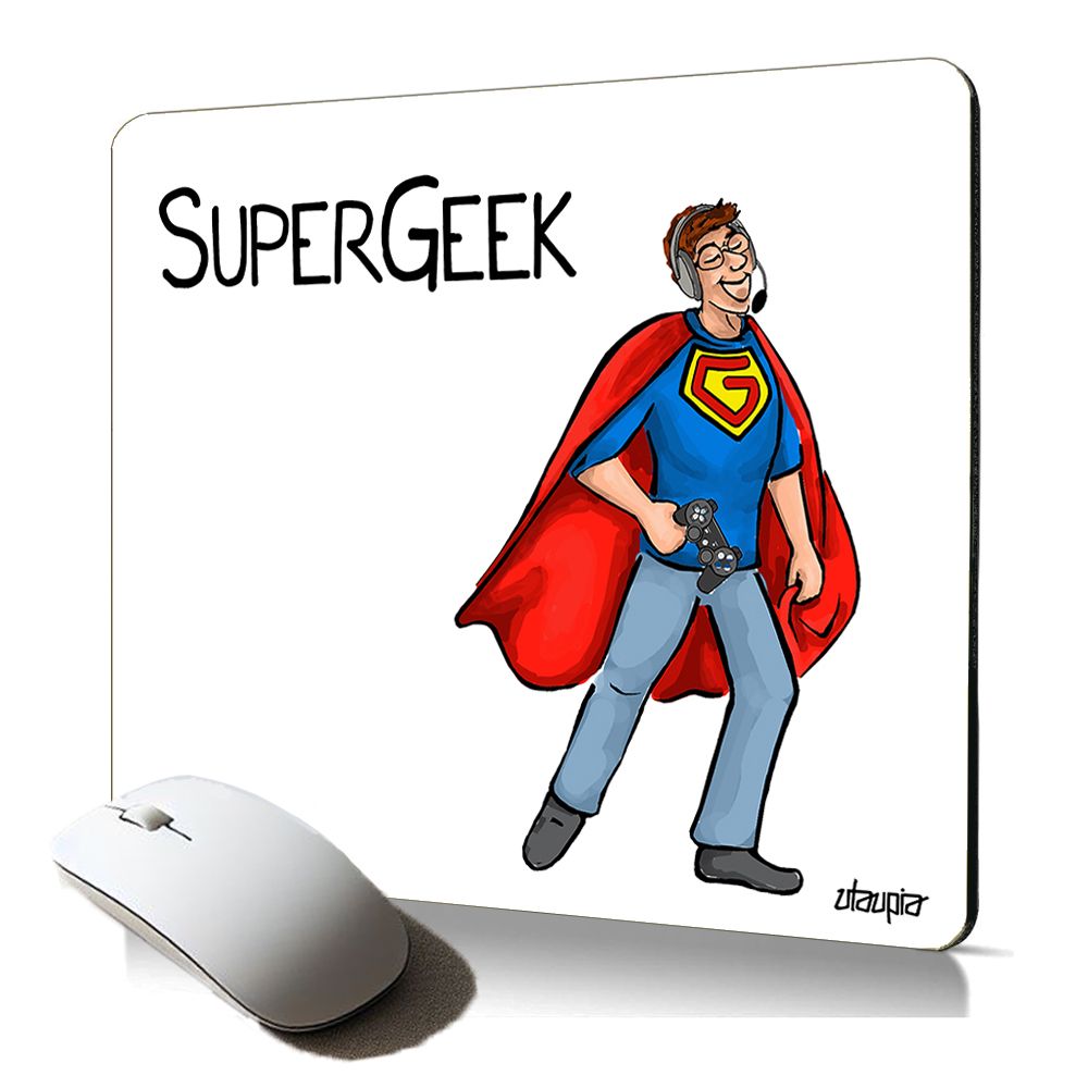 Utaupia Soft Geek Mousepad - Video Game Humor Design
