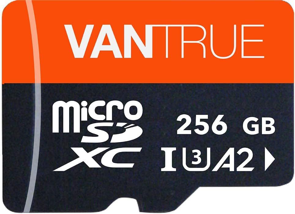 Vantrue 256GB MicroSDXC UHS-I U3 4K Memory Card with Adapter