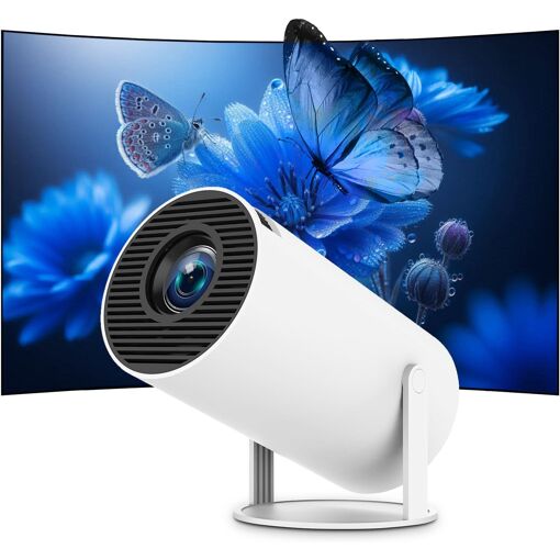 Proyector Mini Thunrlge FHD 4K Portátil WiFi 6 BT5.2 Corrección de Trapecio Rotación 180° Teléfono/PC/HDMI/USB/PS5 Aplicación Integrada