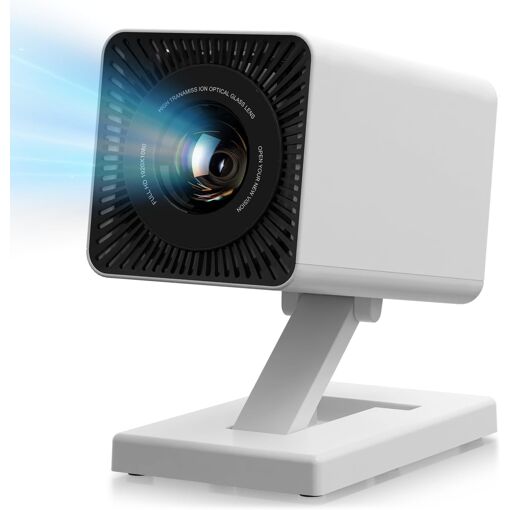 Proyector de video mini Putbecy 4K Wifi 6 y BT 5.0, blanco