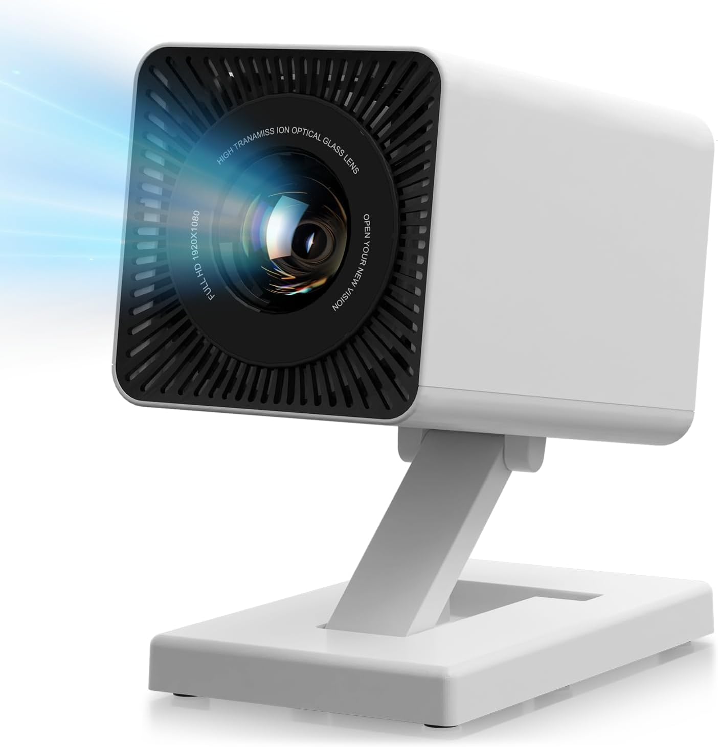 Putbecy Mini Projector 4K WiFi 6 & BT 5.0 Video Projector, White