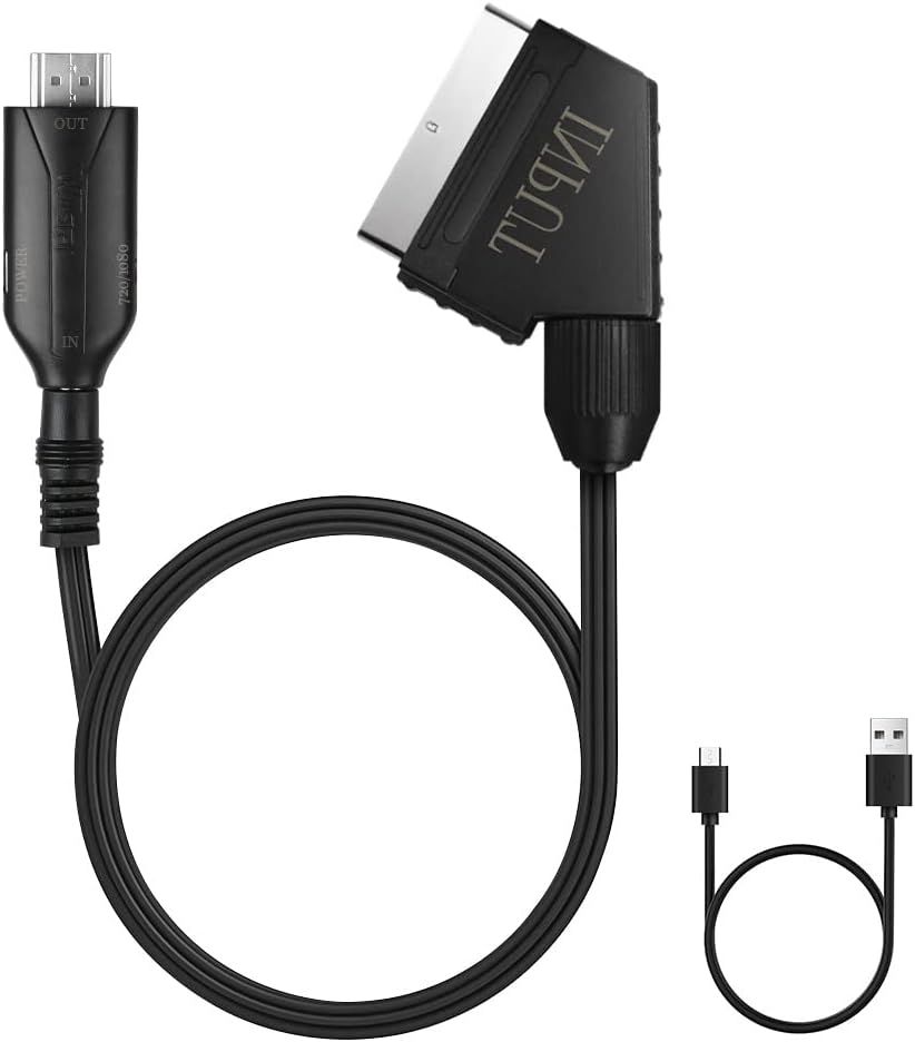 AXFEE HDMI Adapter - Peritel to HDMI Converter with Cable