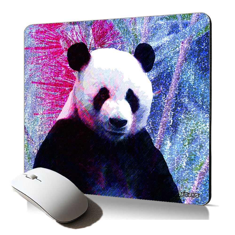 Almohadilla de ratón suave Utaupia - Diseño floral de panda gigante