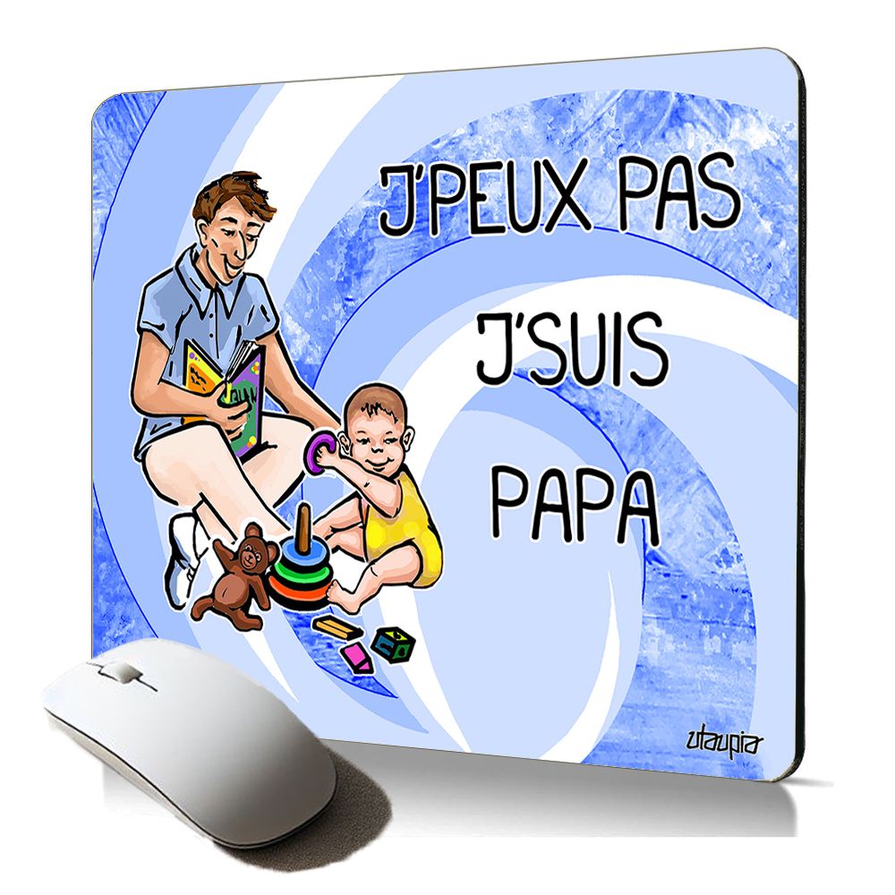 Utaupia Soft Mousepad - 'I Can't, I'm a Dad' - Humorous Christmas Gift for Professionals