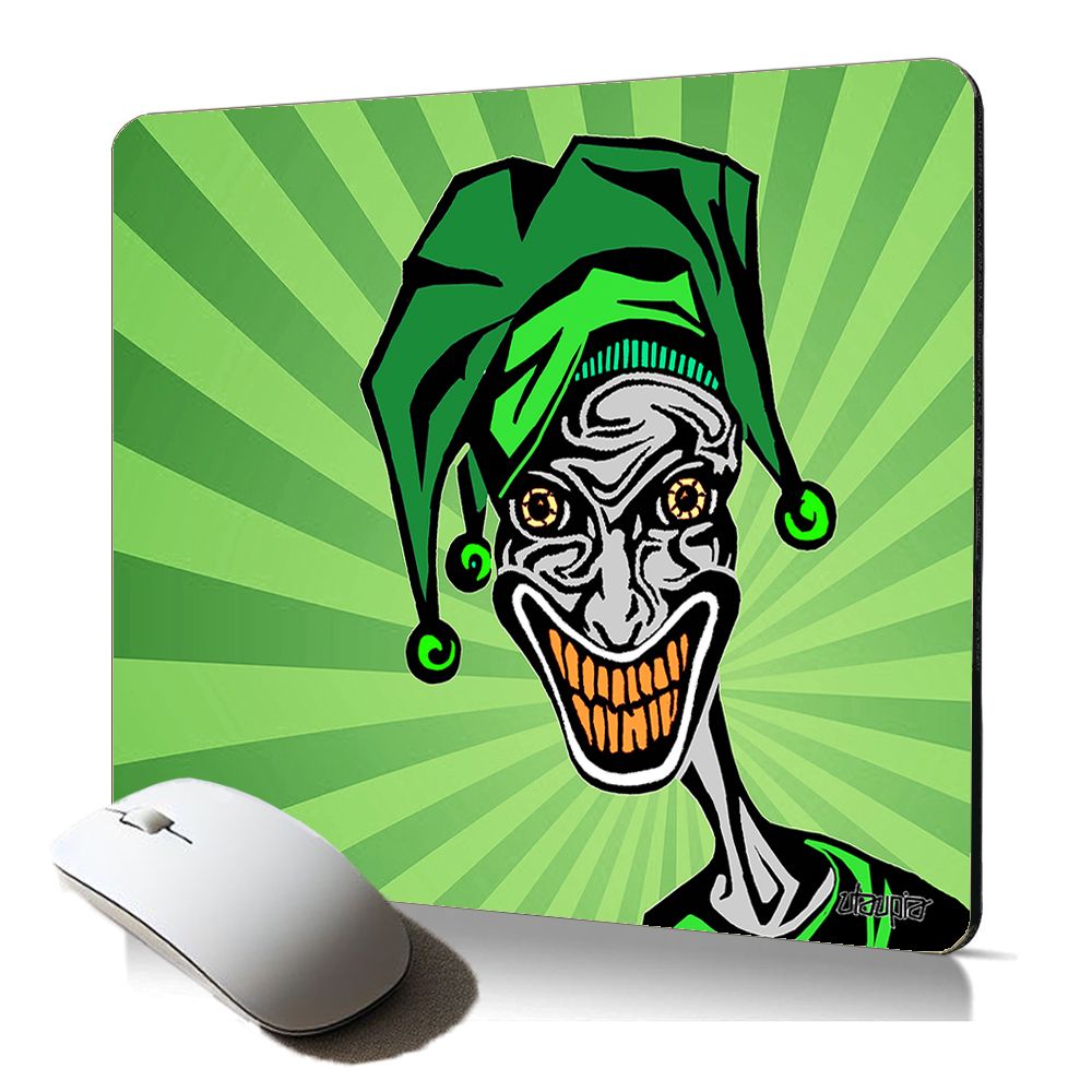 Manta para ratón suave Utaupia - Diseño de payaso verde joker