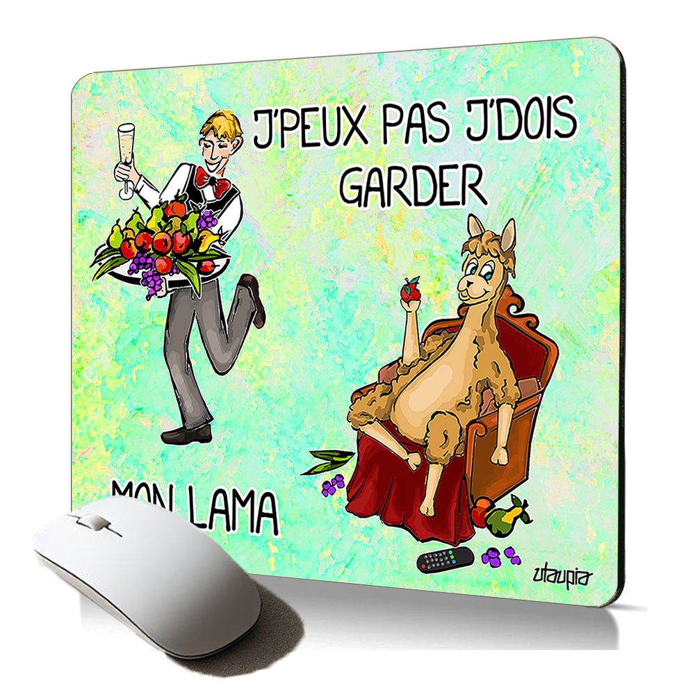 Alfombrilla de ratón suave Utaupia con diseño de lama