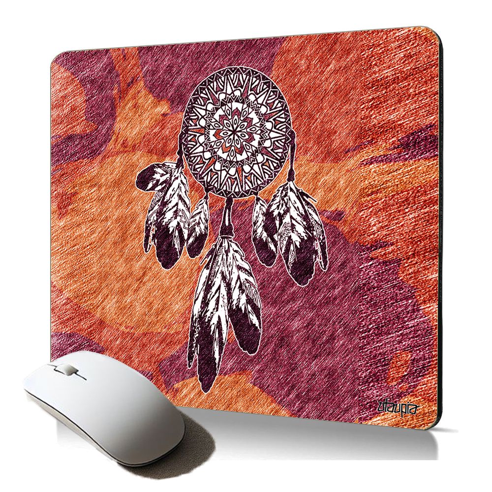 Utaupia Soft Mouse Pad - Inca Dream Catching Stars Yoga Ethnic Artist Pastel Design