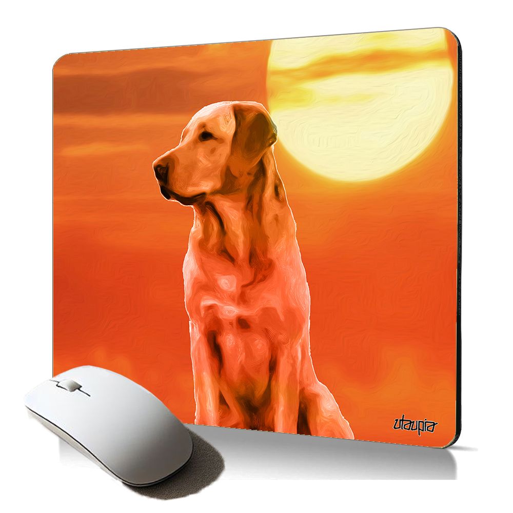 Utaupia Soft Mouse Pad with Golden Retriever Design