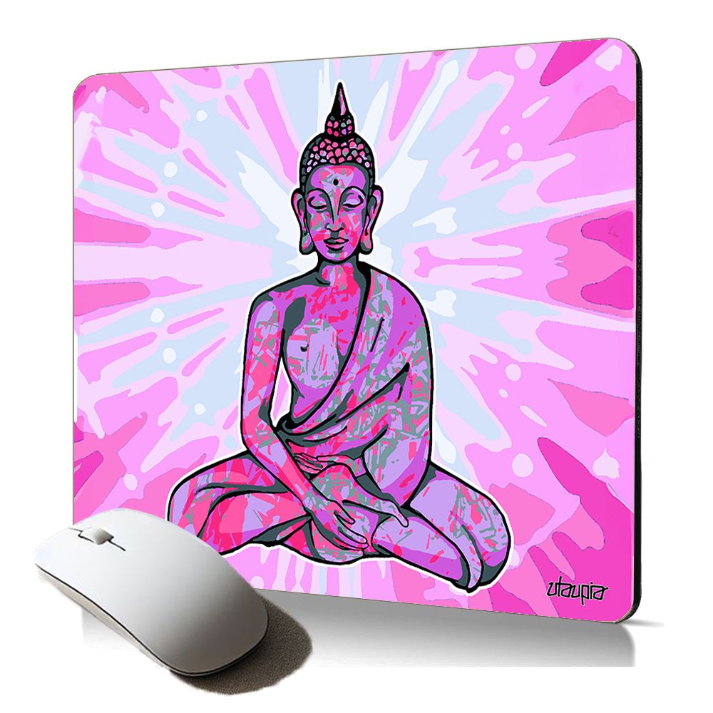 Utaupia Buddha Design Mousepad - Soft, Waterproof, and Eco-Friendly