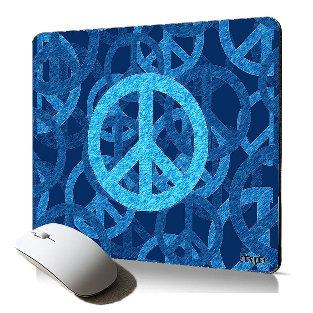 Utaupia Soft Mouse Pad - Peace and Love Hippie Hope Design