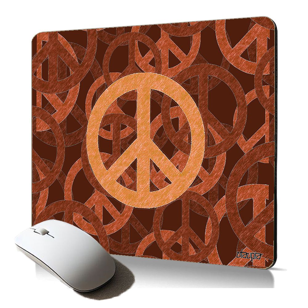 Utaupia Soft Mouse Pad - Peace and Love Design, Original Art Desk Accessory, Gift for Teenagers, Gamers, Yoga Enthusiasts