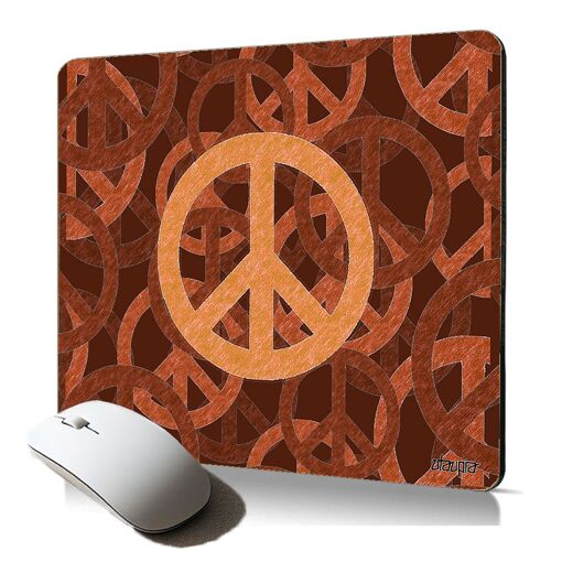 Utaupia Soft Mouse Pad - Peace and Love Design, Original Art Desk Accessory, Gift for Teenagers, Gamers, Yoga Enthusiasts