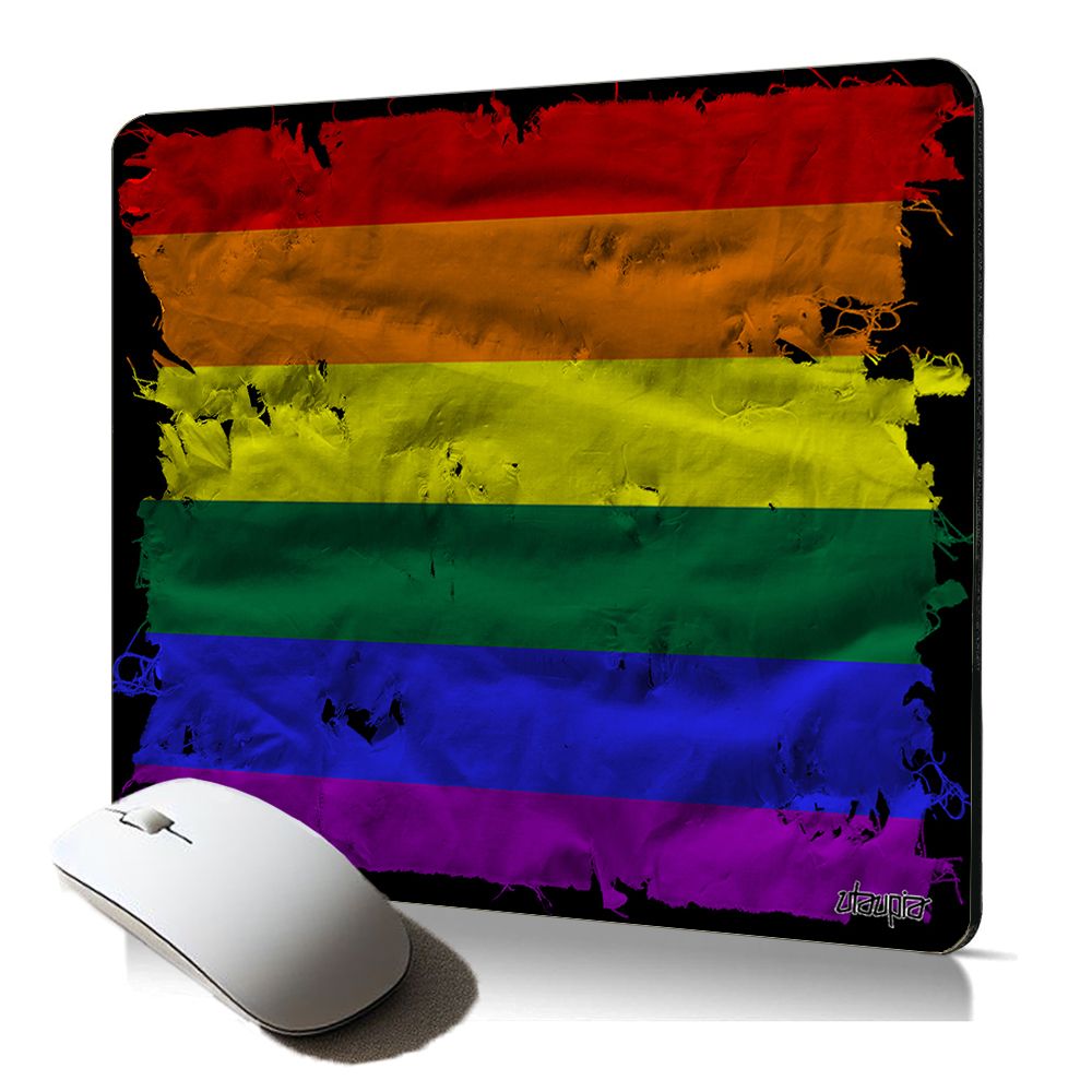 Utaupia Soft Mouse Pad - Pride Flag Rainbow LGBT Design