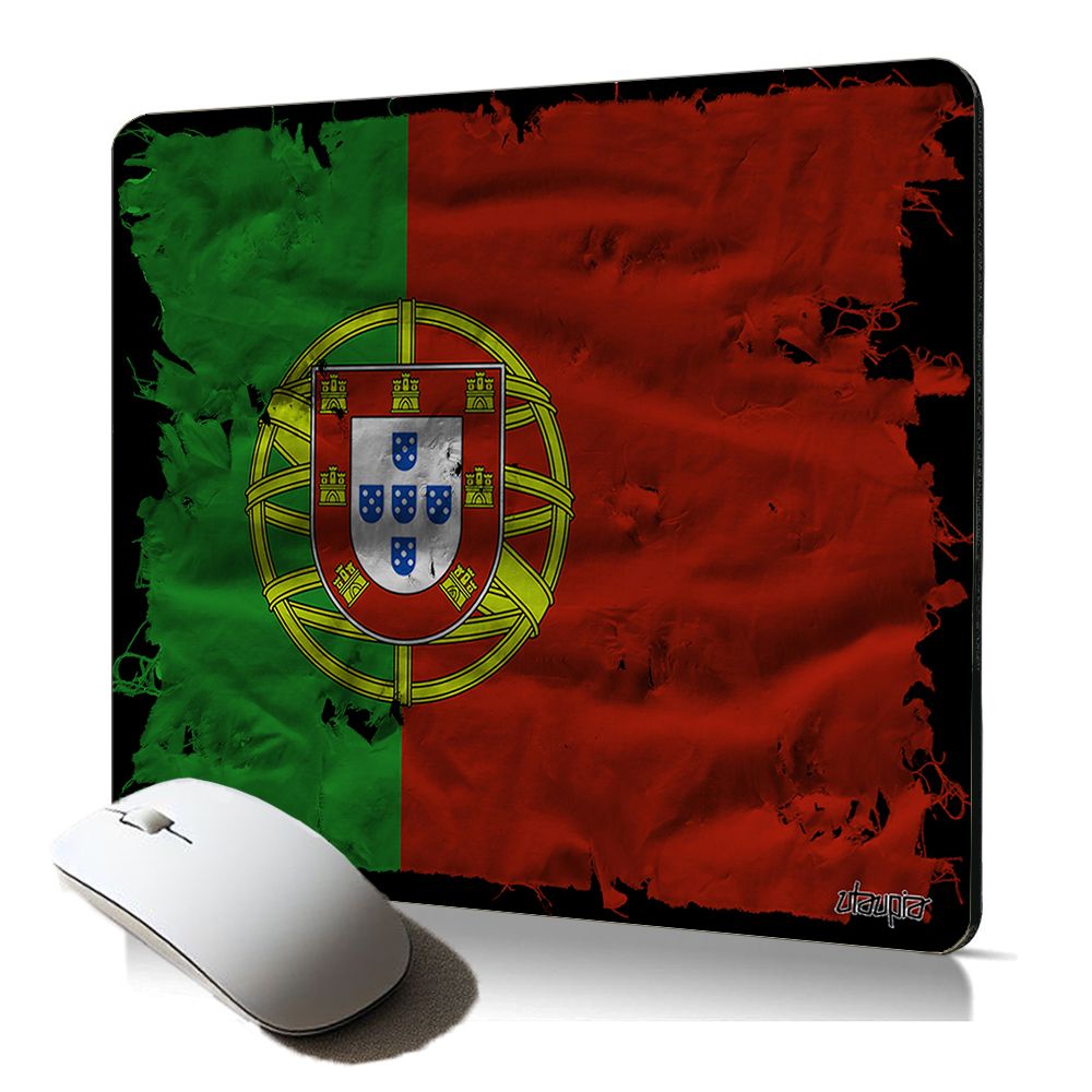 Utaupia Soft Mouse Pad - Portugal Flag, Anti-Slip, Original Gift for Gamers