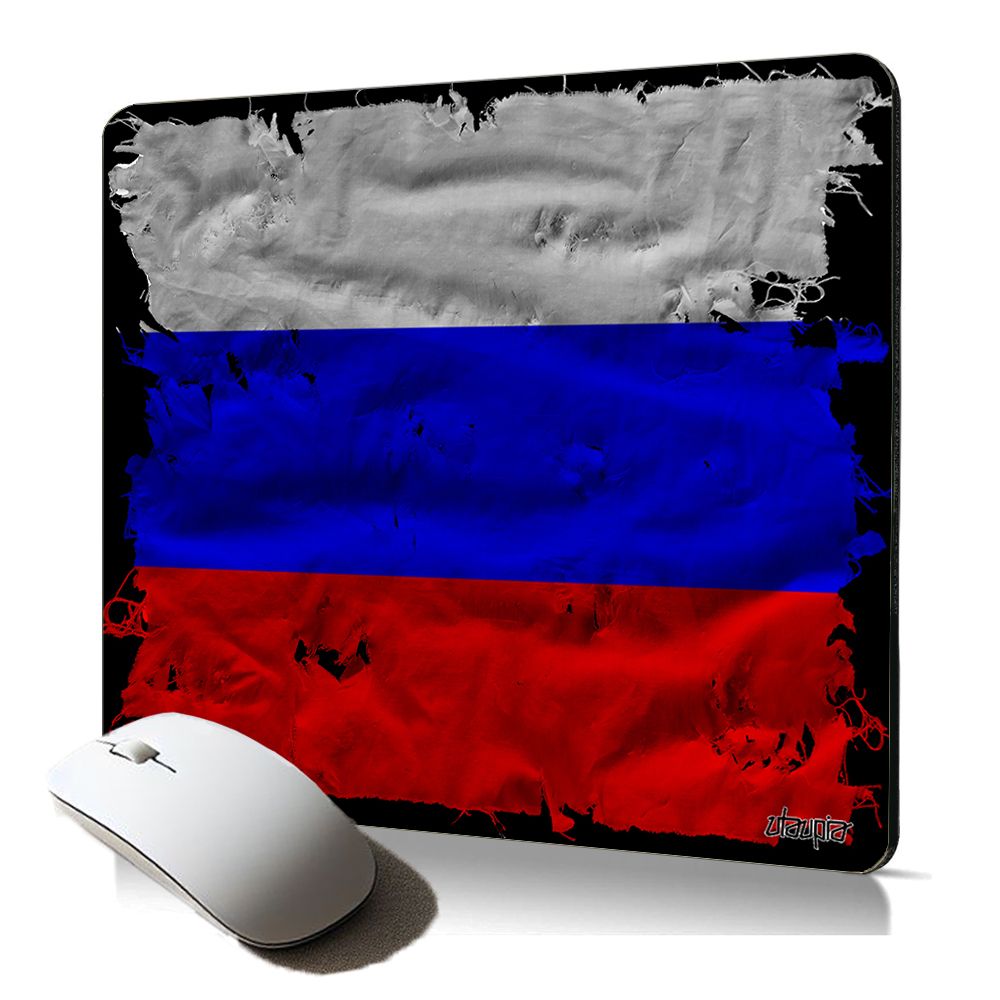 Utaupia Soft Mouse Pad - Russia Flag, Original Printed in France, Anti-slip and Durable for Laptop PC