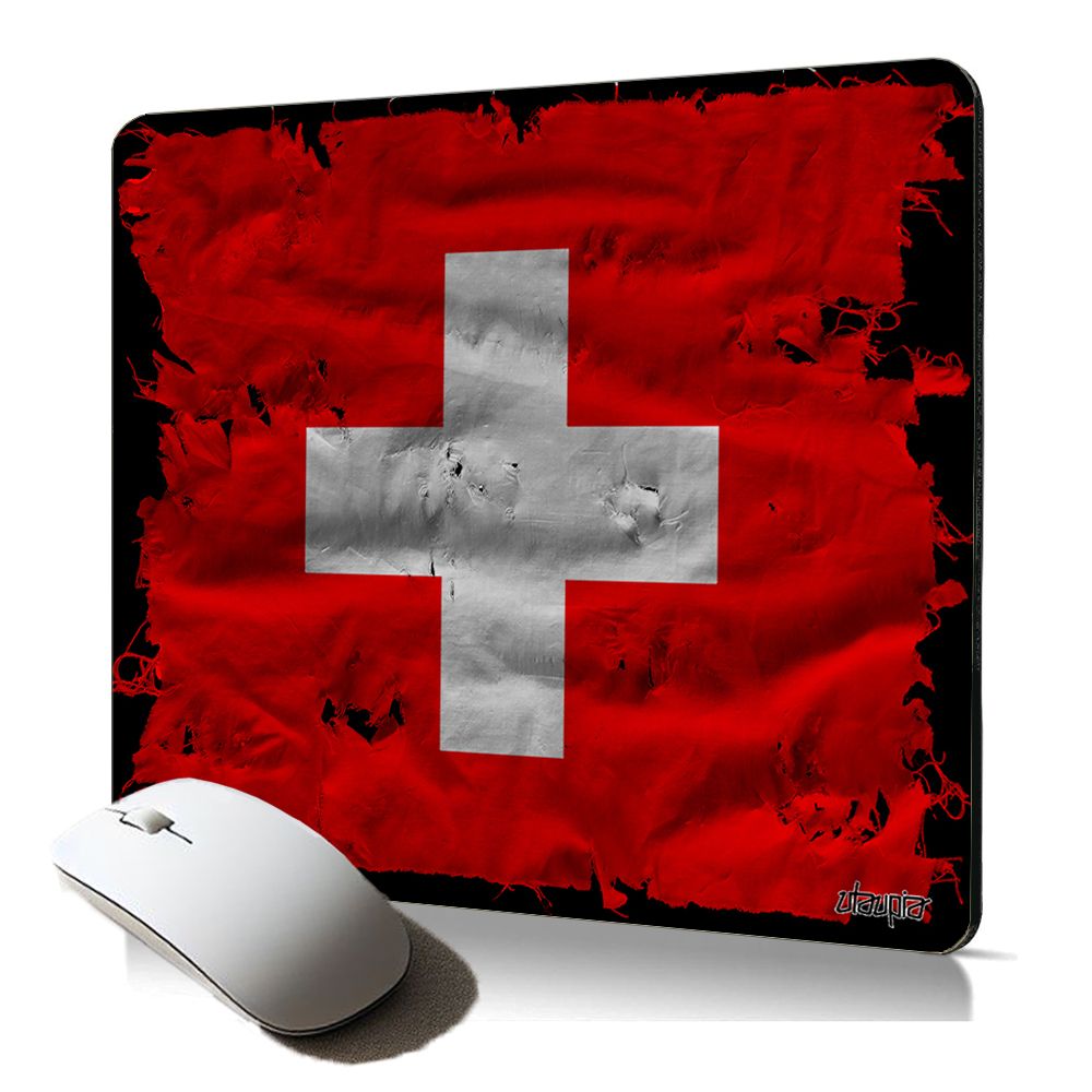 Utaupia Soft Mouse Pad - Swiss Flag Design