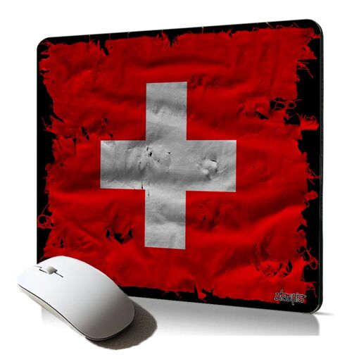 Tapis de souris souple Utaupia - Motif drapeau suisse