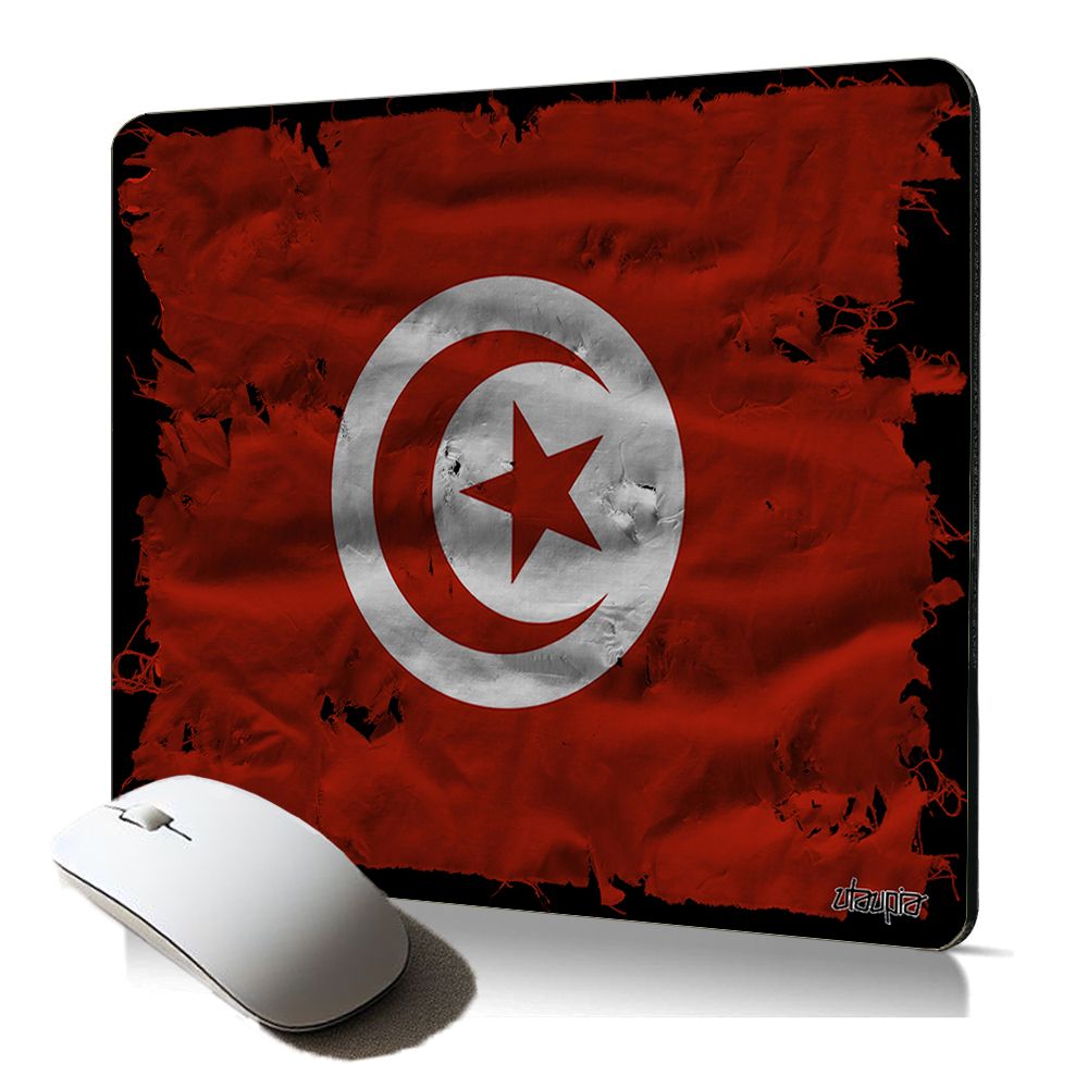 Utaupia Soft Mouse Pad - Tunisia Flag (Africa Cup Edition) - Resistant, PC Gaming Accessory
