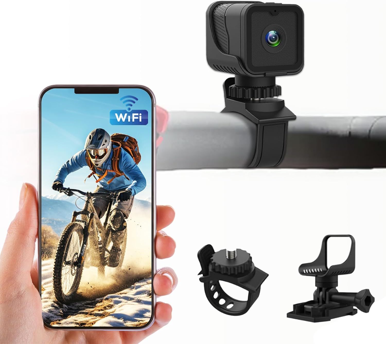 MEVRONISSHOP Action Cam, 1080P HD WiFi & 120° Wide Angle Sport Camera with Long-Lasting 4-Hour Battery - Waterproof and Versatile