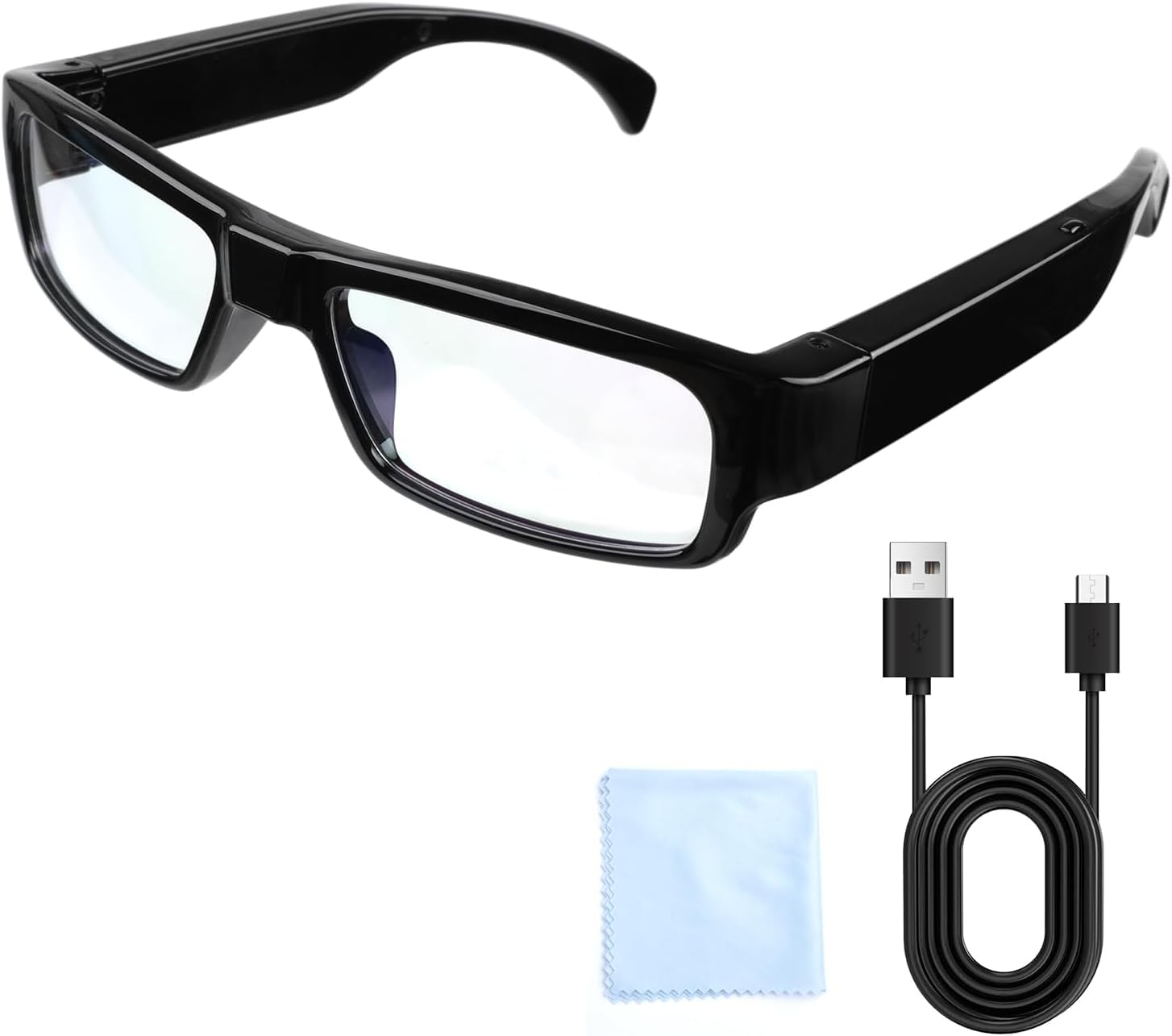 Caméra espion MEVRONISSHOP, 1080p HD Caméra cachée dans des lunettes, Mini caméra espion, Caméra vidéo d'action portable pour vélo et activités de plein air