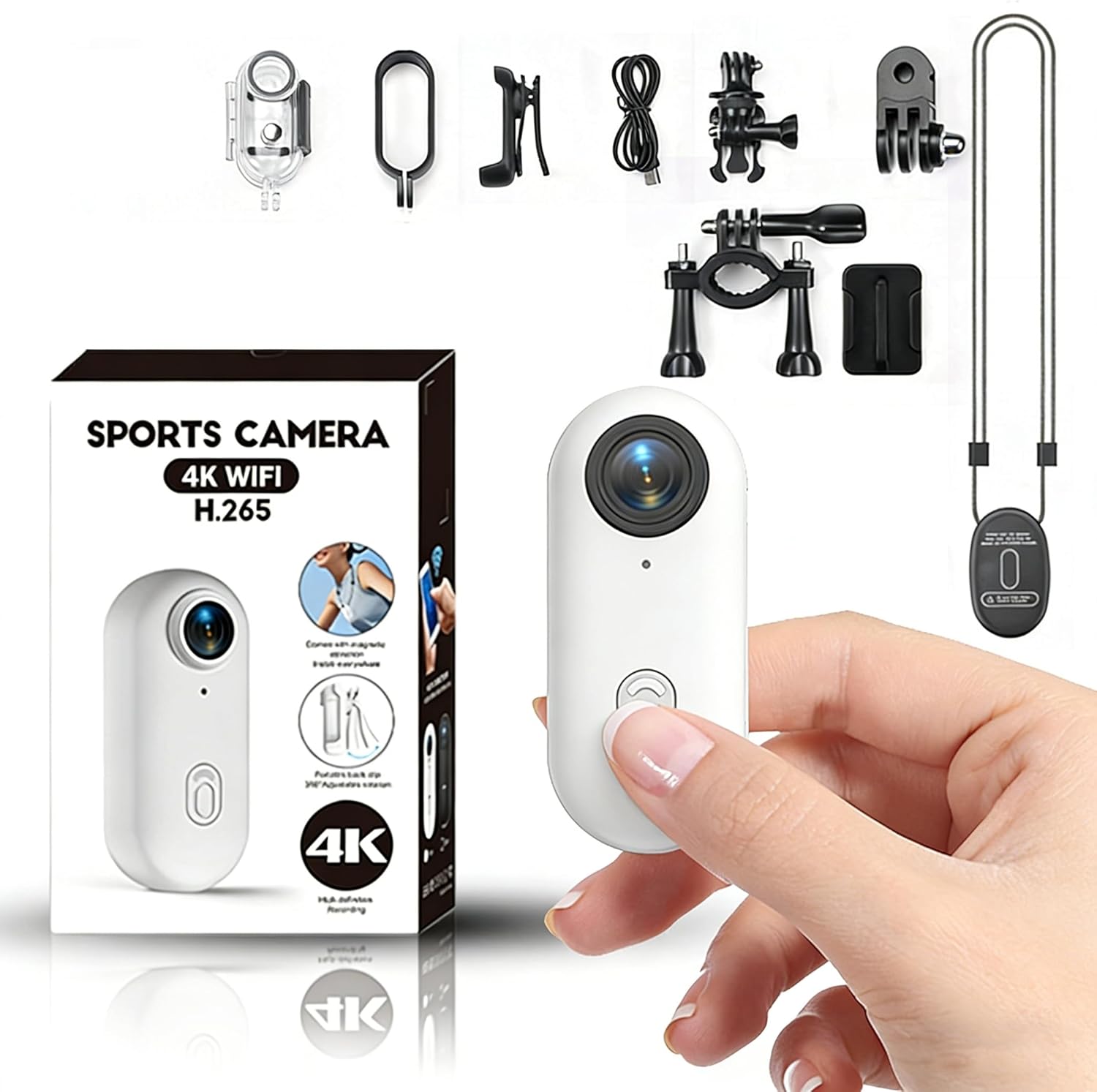 MEVRONISSHOP Mini Sport Camera 4K Waterproof Action Cam