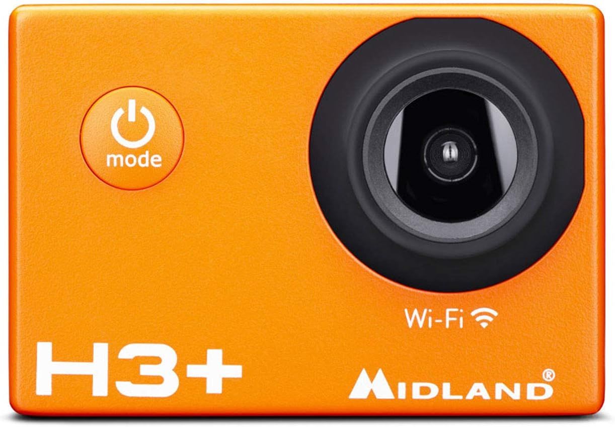 Midland H3+ Action Camera with Stabilizer and Dash Cam Function - 16MP Waterproof Camera with Motion Detection