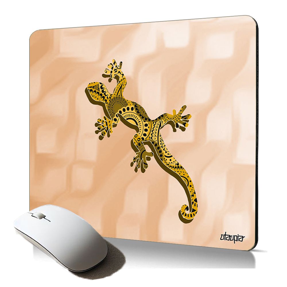Tapis de souris souple Utaupia - Motif lézard ethnique coloré
