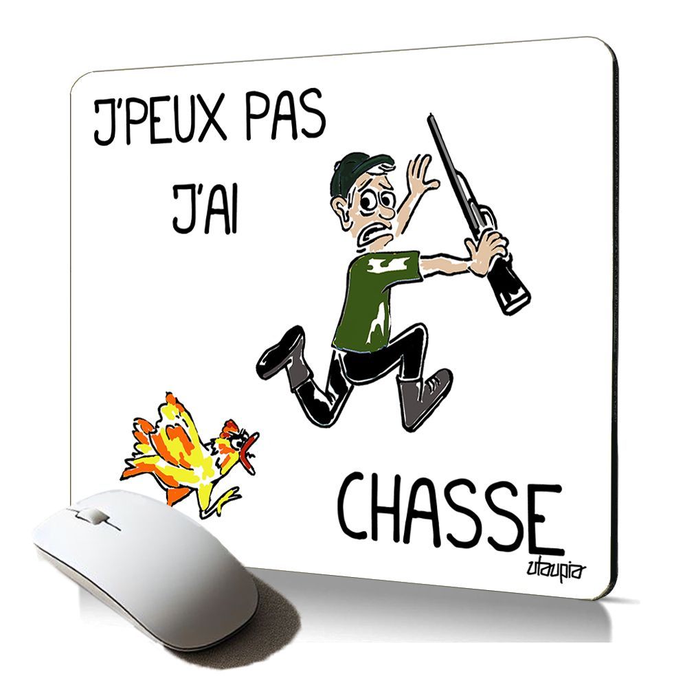 Utaupia Soft Mouse Pad - Humorous 'I Can't, I'm Hunting' Design