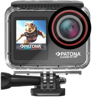 Caméra d'action MEVRONISSHOP Platinum Life SL5 6K SupCam Pro App iOS et Android Grand angle 64 MP 170° Carte microSD Double écran Télécommande Étanche jusqu'à 12 m et 30 m Haut-parleur Stabilisation d'image