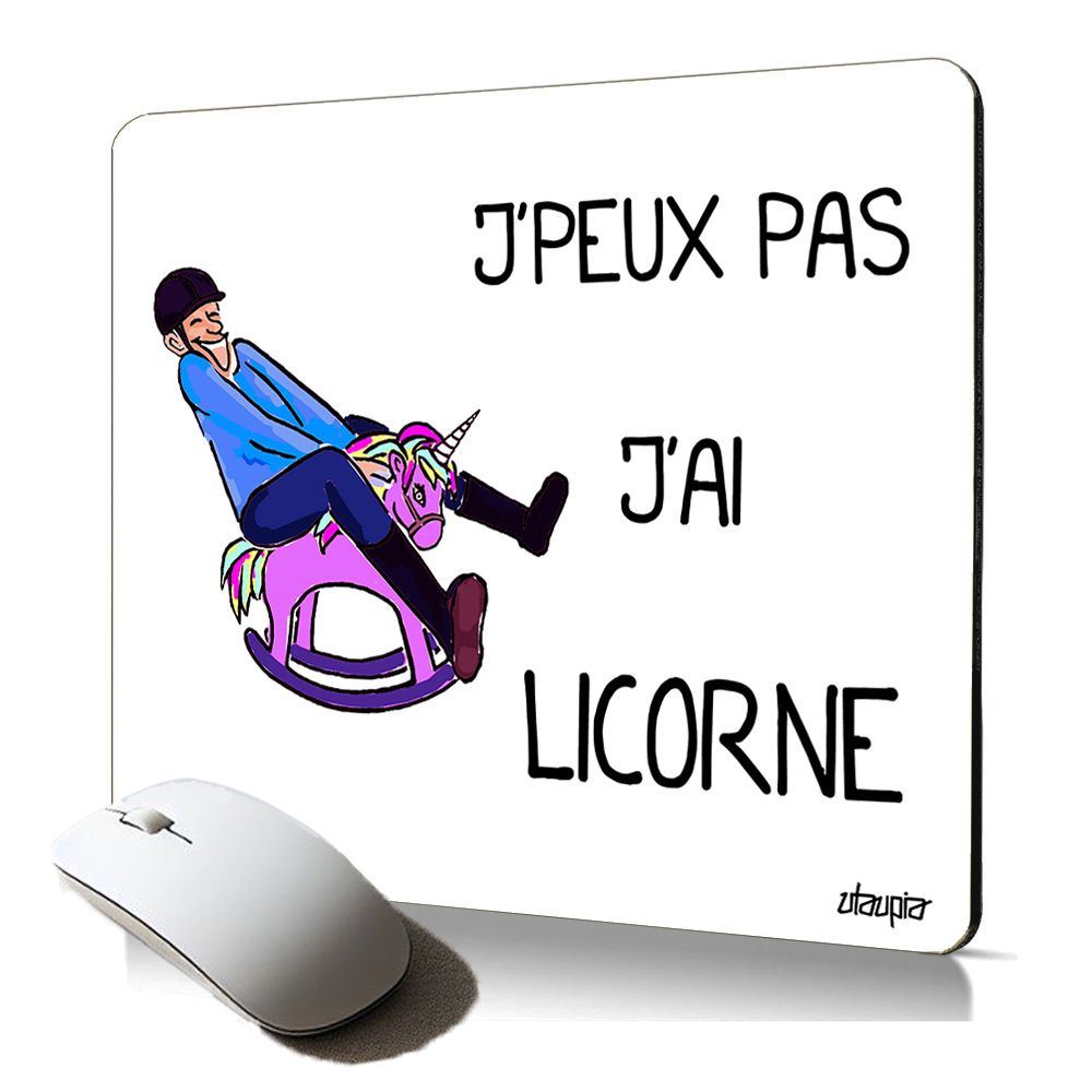 Utaupia Soft Mouse Pad - Comic Unicorn Humor Accessory