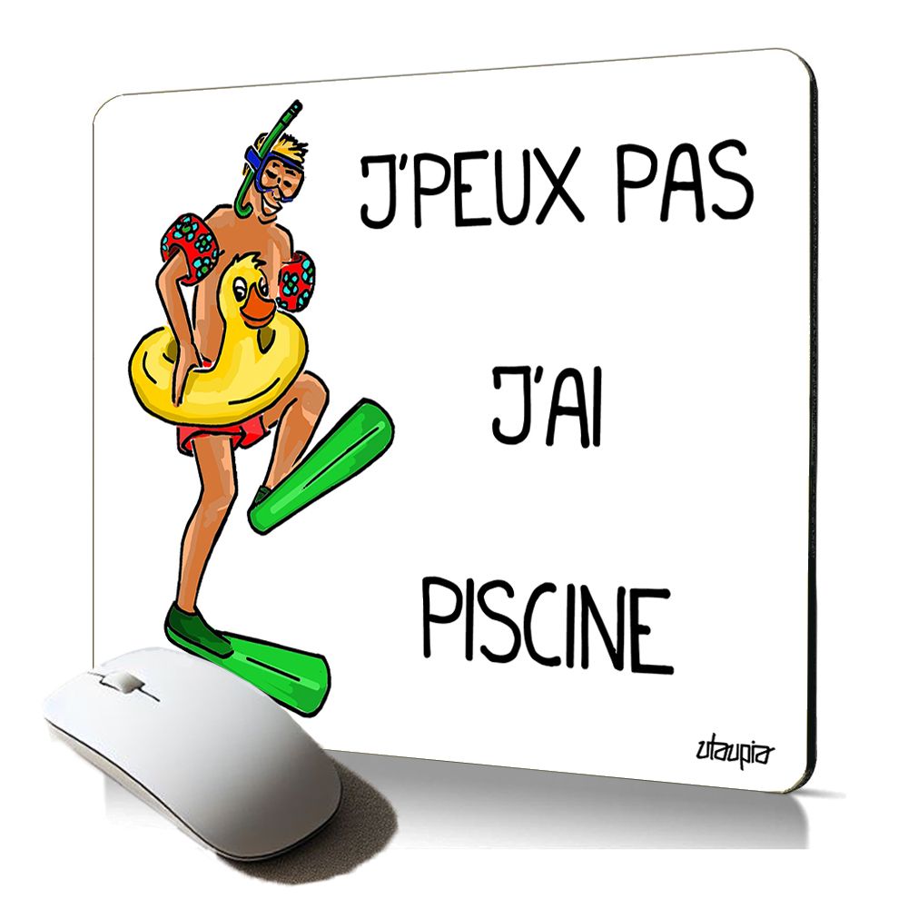 Utaupia Soft Mousepad - Humorous 'I Can't, I'm Swimming' Custom Swim Design