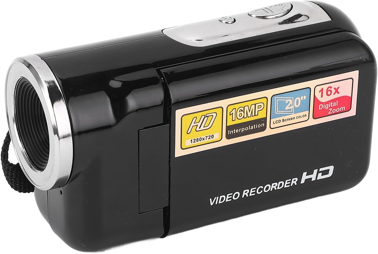 MEVRONISSHOP Digital HD Camcorder with 2-inch Rotating Screen, 16MP 1080p Video Camera, Portable Vlogging Camera