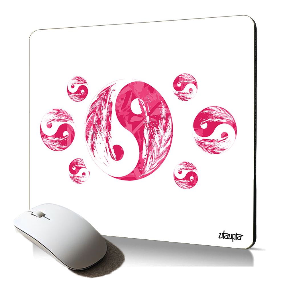 Mauspad suave de Utaupia - Diseño Yin y Yang, mousepad para juegos, resistente al agua, 23x19 cm
