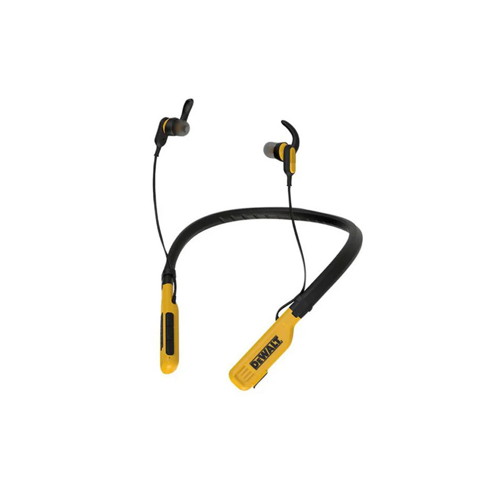 Dewalt Neckband Headphones 190 2091 DWG - Bluetooth 5.0, IPX6, Yellow and Black