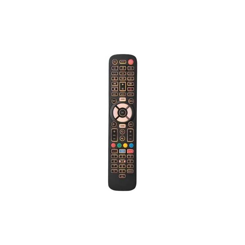 Accsup URC1611 Universal Remote - Black, Compact IR Remote