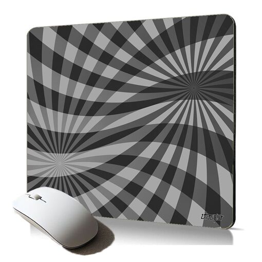 Utaupia Soft Optical Illusion Mousepad - Modern Grey Geometry Design for Gamers
